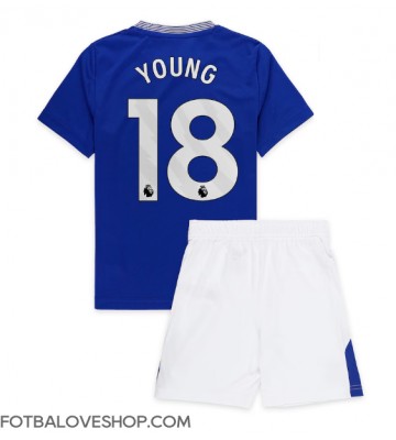 Everton Ashley Young #18 Dětské Domácí Dres 2024-25 Krátký Rukáv (+ trenýrky)